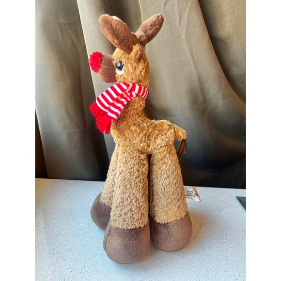 Rudolph Bestever Plush Reindeer Stuffed Animal Toy With Red Scarf & Antlers 14" - Picture 5 of 13